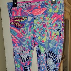 Lilly Pulitzer Womens Luxletic Fantasy Garden Cropped Pants